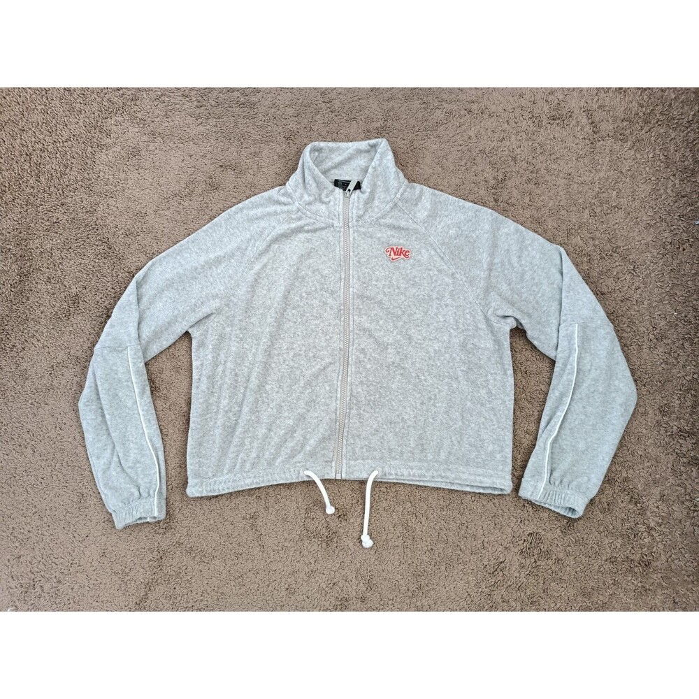 Nike Sportswear Femme Terry Full Zip Jacket Women's Medium Gray - Picture 1 of 6